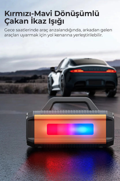 Vendens VD-CP010 Akü Takviye Cihazı 800A 150 PSI Hava Kompresörü 10000mAh Powerbank LED Fener