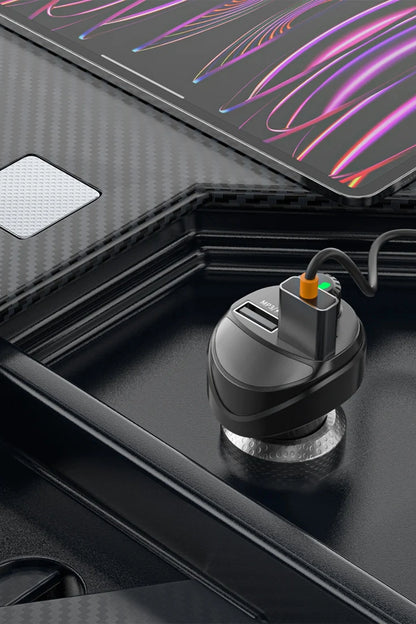 Vendens VD-FM004 Bluetooth 5.0 FM Transmitter Araç Şarj Cihazı Çift USB Hızlı Şarj TF Kart Siyah