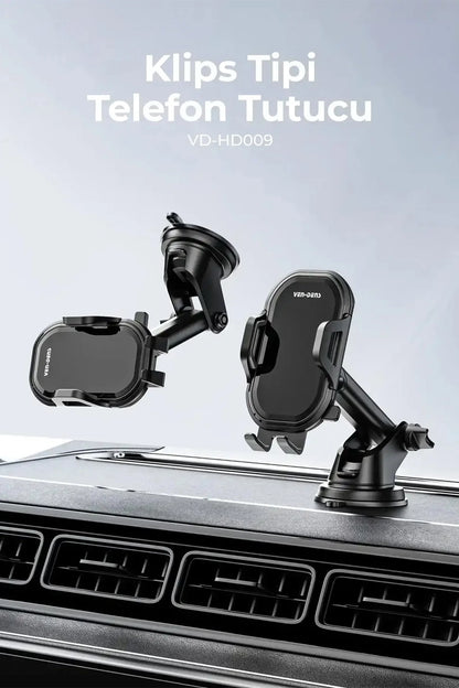 Vendens VD-HD009 Premium Araç İçi Telefon Tutucu Standı - Gösterge Paneli & Cam Montaj