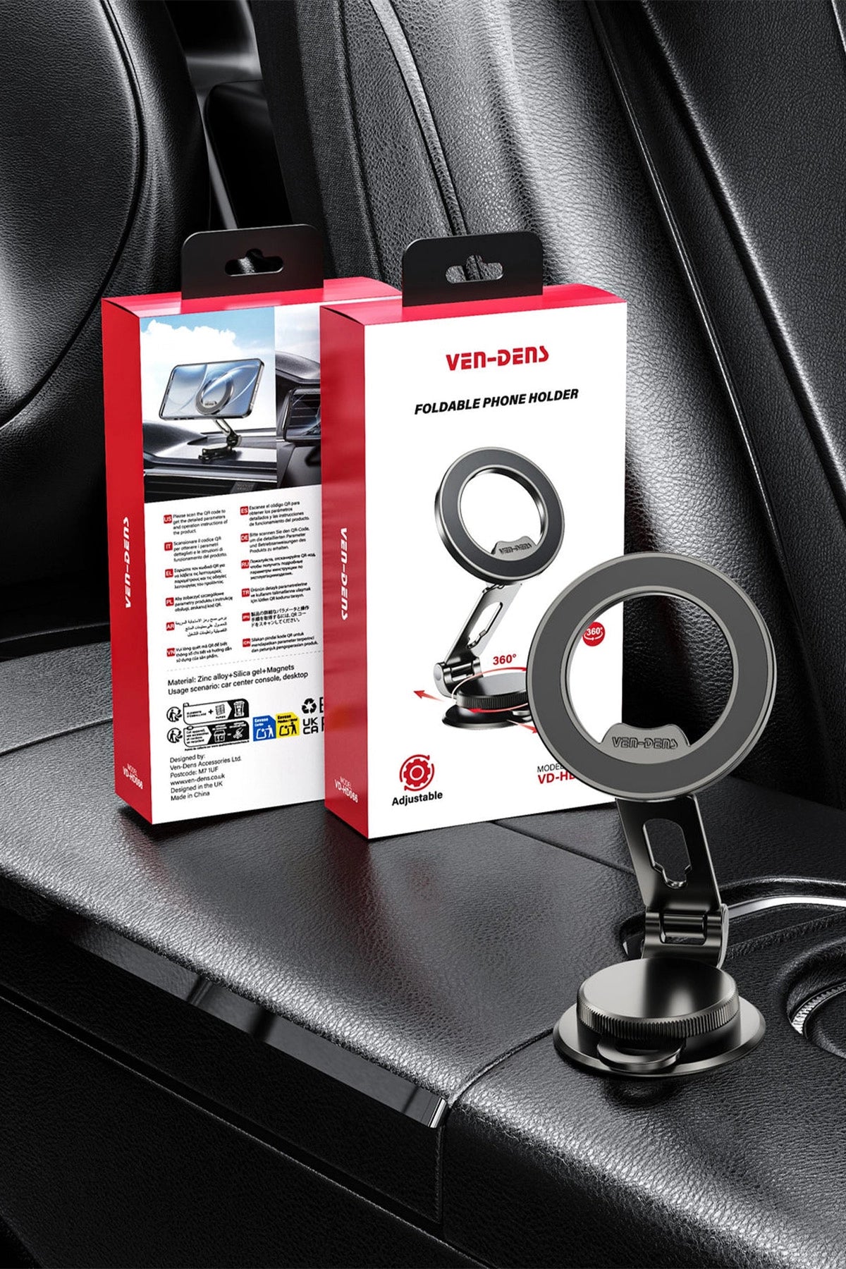 Vendens VD-HD066 Güçlü Manyetik Telefon Tutucu Araç ve Masa Standı Sarsıntı Önleyici 360° Döner