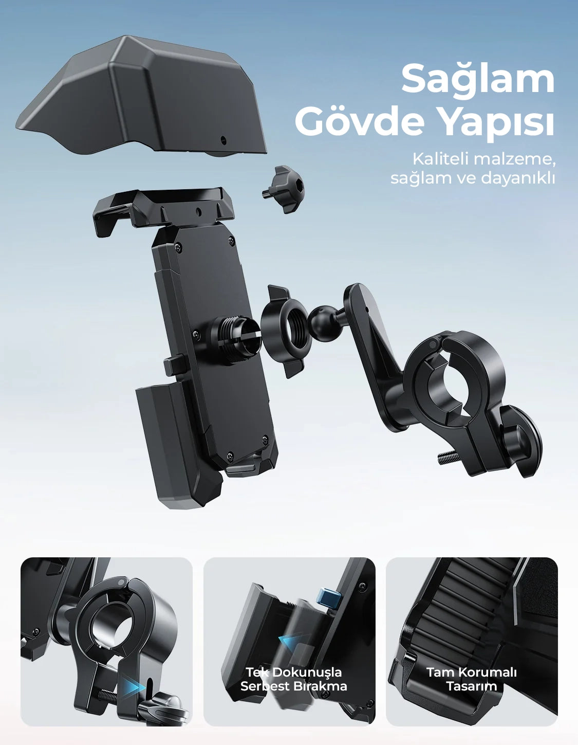 Vendens 360° Ayarlanabilir Bisiklet Telefon Tutucu Stand