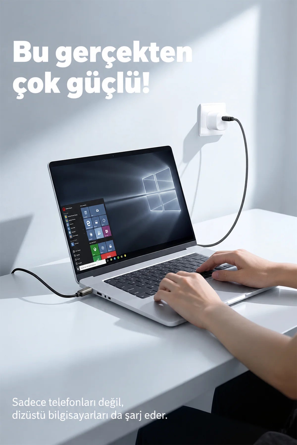 Vendens VD-DC14CL Type-C to Lightning 27W PD Hızlı Şarj ve Data Kablosu - 1 Metre, Çinko Alaşım Örgü