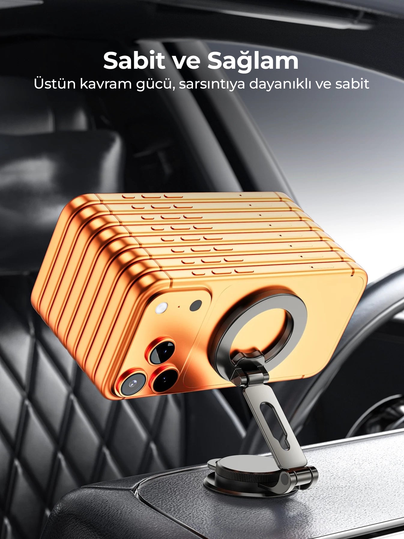 Vendens Güçlü Manyetik Telefon Tutucu - Sarsıntı Önleyici Araç ve Masa Tutucu
