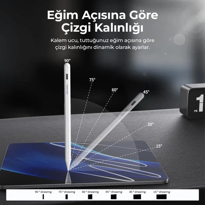 Vendens Metal Tablet Kalemi – iPad ve Android Uyumlu, Manyetik Yapışma, Tip-C Şarj, 10 Saat Kullanım