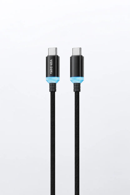 Vendens VD-DC04CC Type-C to Type-C 60W PD Hızlı Şarj ve Data Kablosu - 1 Metre, Alüminyum Örgü