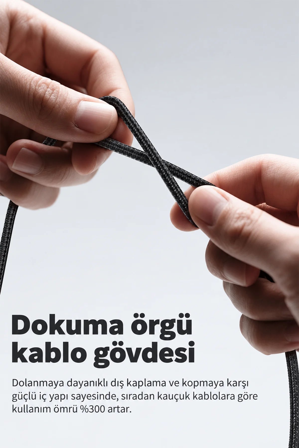 Vendens VD-DC04CC Type-C to Type-C 60W PD Hızlı Şarj ve Data Kablosu - 1 Metre, Alüminyum Örgü