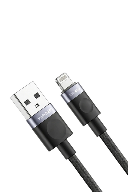 Vendens VD-DCM02 2.4A Lightning Hızlı Şarj Kablosu, Apple MFi Sertifikalı, Örgülü