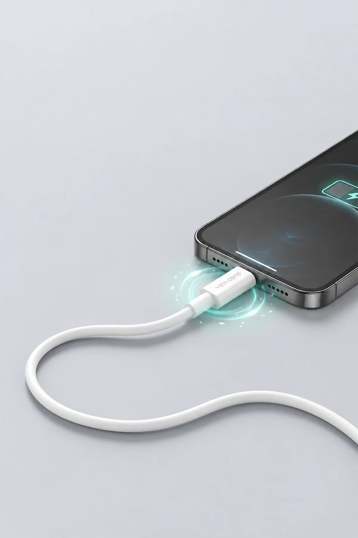 Vendens VD-DCR04 Apple MFi Onaylı 27W Type-C to Lightning Hızlı Şarj Kablosu, 1 Metre