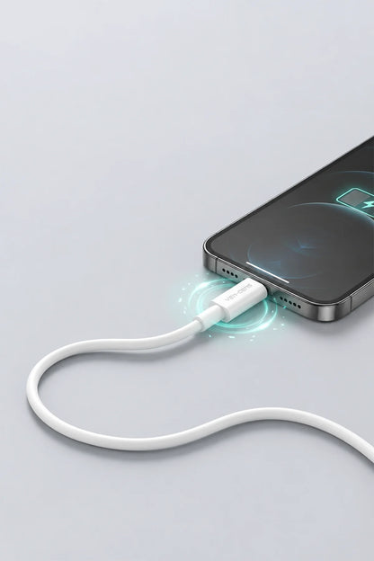Vendens VD-DCR05 USB-C'den USB-C'ye 60W Hızlı Şarj Destekli Beyaz Type C Kablo 1.2m