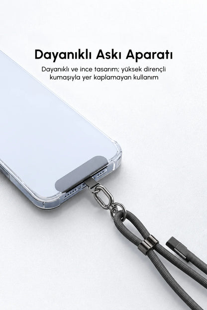 Vendens VD-DCS03 60W 4'ü 1 Arada Hızlı Şarj Kablosu, Taşıma İpi ,Type-C, Lightning, Micro USB, Örgülü 1.5 Metre