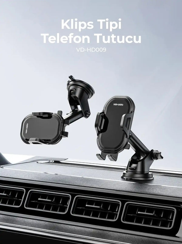 Vendens VD-HD009 Premium Araç İçi Telefon Tutucu Standı - Gösterge Paneli & Cam Montaj