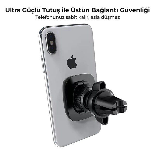 Vendens VD-HD015 Premium Manyetik Araç Telefon Tutucu - 360° Döner Izgara Klipsli
