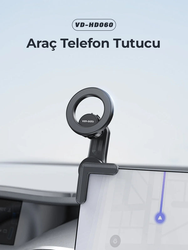 Vendens VD-HD060 Premium Manyetik (Mıknatıslı) Araç Telefon Tutucu - 360° Döner