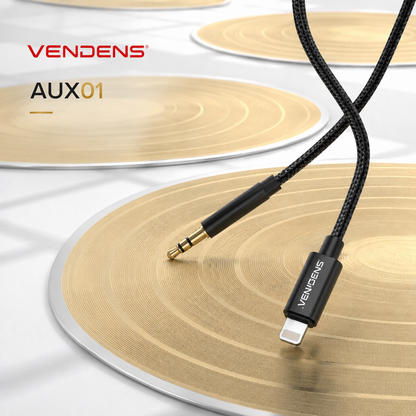 Vendens VD-AUX001 Premium 3.5mm AUX Ses Kablosu - Altın Uçlu
