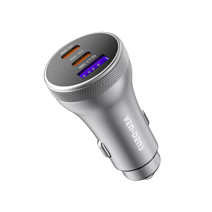 VD-CC012 USB + çift Type-C 3 bağlantı noktası 90W hızlı şarj araç şarjı