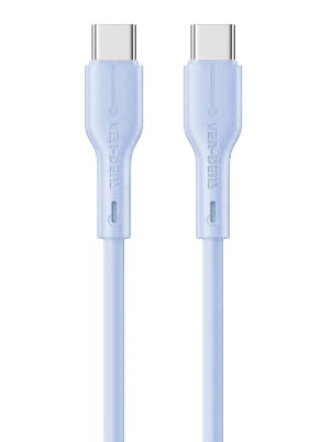 Vendens VD-DC23CC Type-C to Type-C 60W Hızlı Şarj ve Data Kablosu - 1 Metre, Mavi