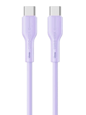 Vendens VD-DC23CC Type-C to Type-C 60W Hızlı Şarj ve Data Kablosu - 1 Metre - Mor