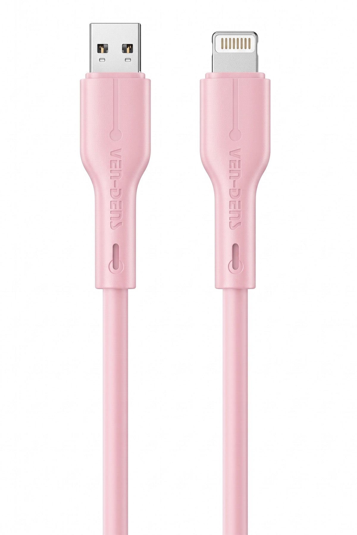 Venden VD-DC23L Pembe Lightning Şarj ve Data Kablosu - 1 Metre, 2.4A Hızlı Şarj