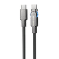 Vendens VD-DC03CC USB-C'den USB-C'ye Örgülü 180 Derece Dönebilen Başlıklı 60W Hızlı Şarj Type C Şarj Kablosu 1m