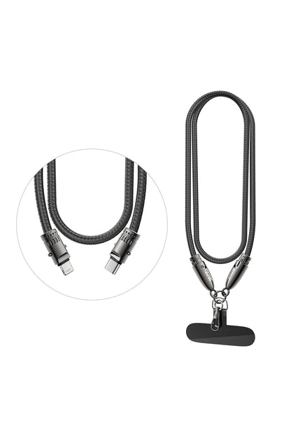 Vendens VD-DCS02 60W Type-C to Type-C Hızlı Şarj Kablosu,Taşıma İpi Örgülü, 1.2 Metre