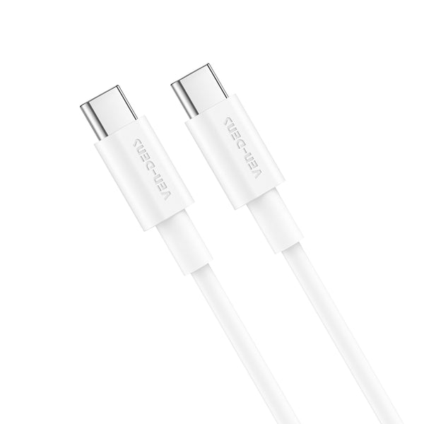 Vendens VD-DCR05 USB-C'den USB-C'ye 60W Hızlı Şarj Destekli Beyaz Type C Kablo 1.2m