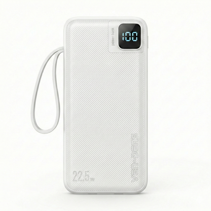 Vendens VD-PB060 Dahili Kablolu Powerbank 10000 mAh | 22.5W Hızlı Şarj & LED Ekran