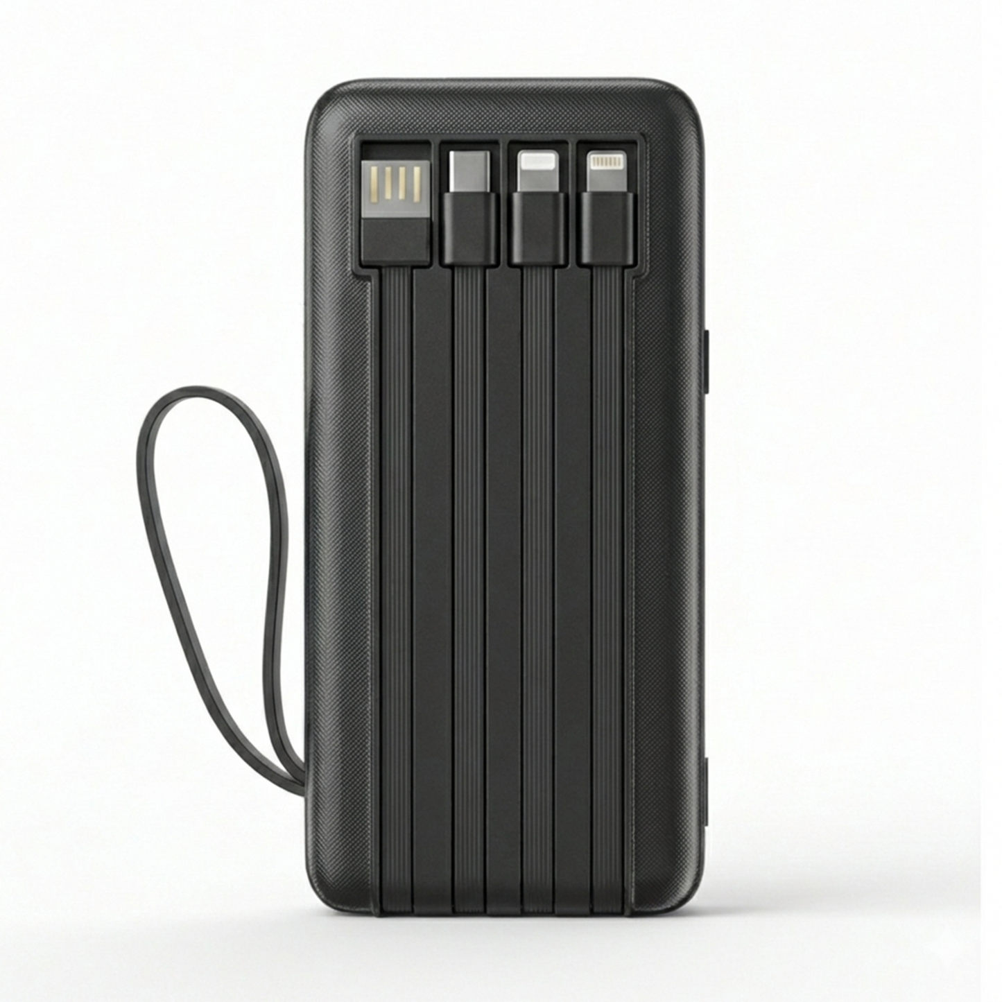 Vendens VD-PB058 Dahili 4 Kablolu 10000mAh  Işıklı Göstergeli LED El Fenerli Powerbank Tüm Telefonlarla Uyumlu