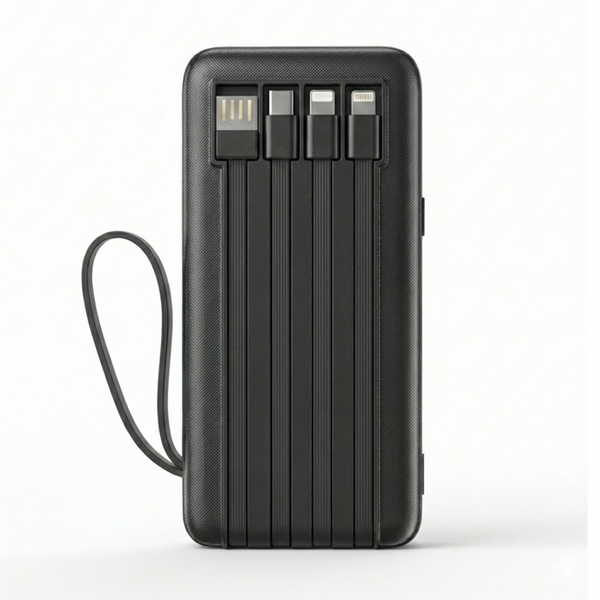 Vendens VD-PB059 Premium 20000mAh Dijital Powerbank 4 Dahili Kablo