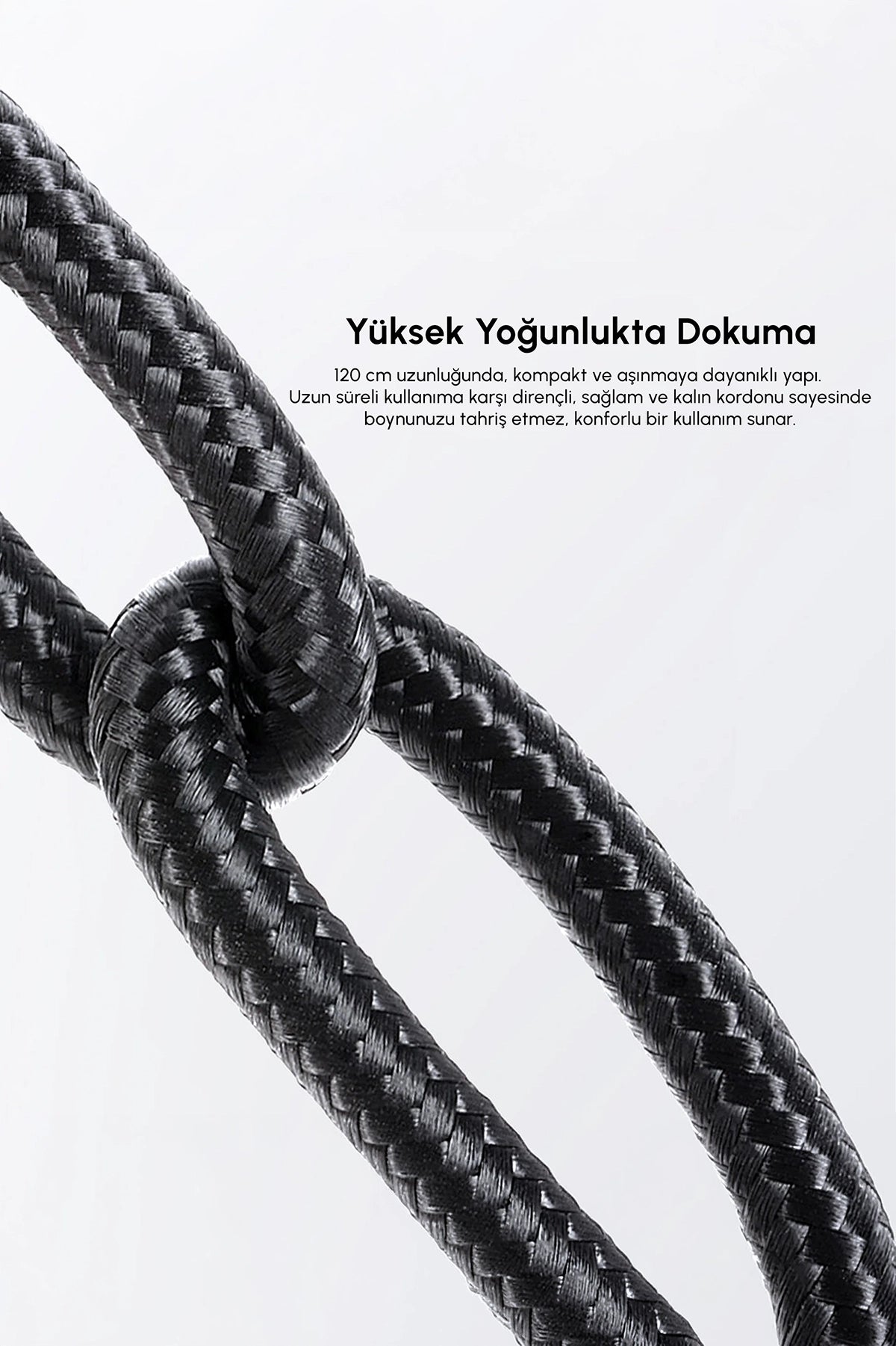 Vendens VD-DCS02 60W Type-C to Type-C Hızlı Şarj Kablosu,Taşıma İpi Örgülü, 1.2 Metre