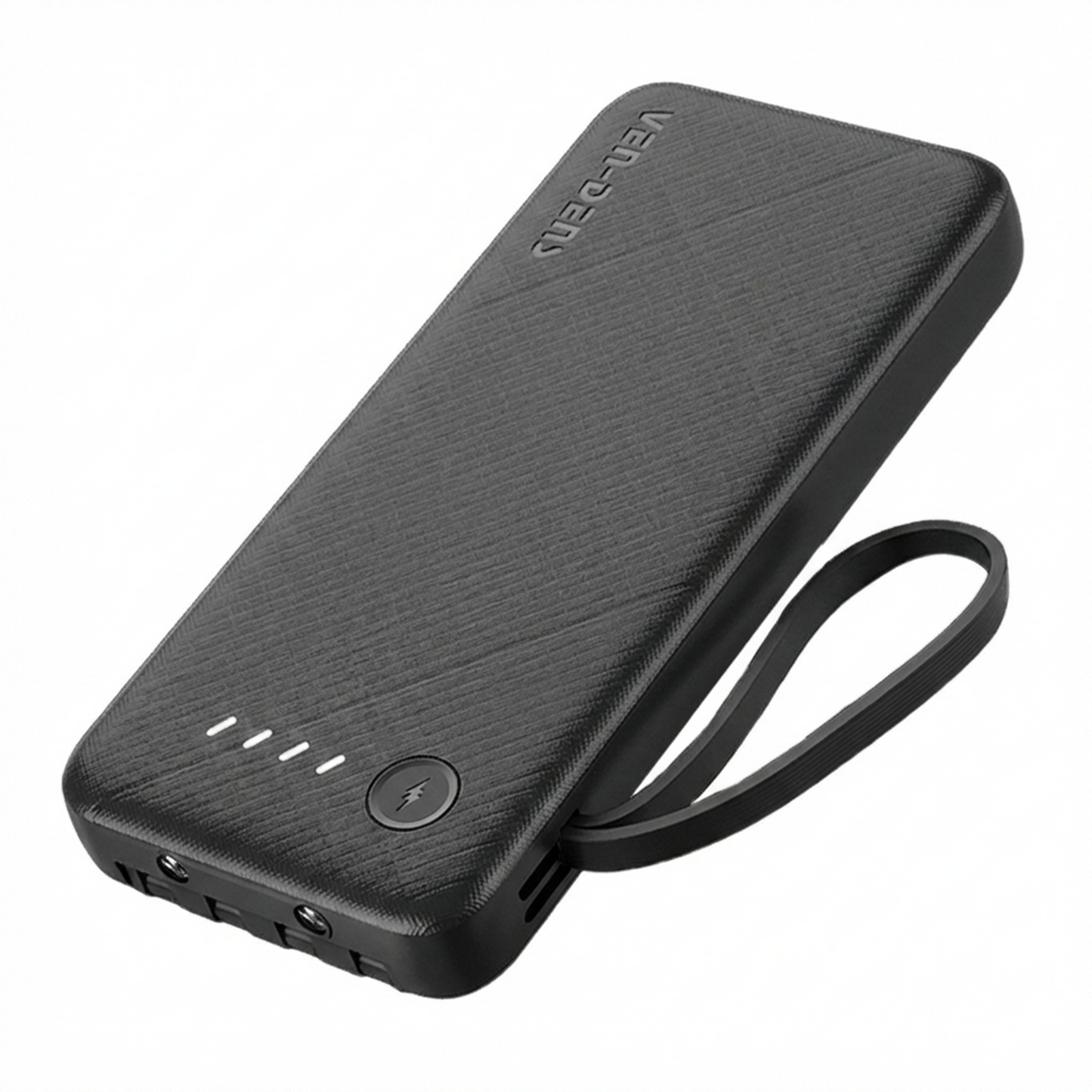 Vendens VD-PB058 Dahili 4 Kablolu 10000mAh  Işıklı Göstergeli LED El Fenerli Powerbank Tüm Telefonlarla Uyumlu