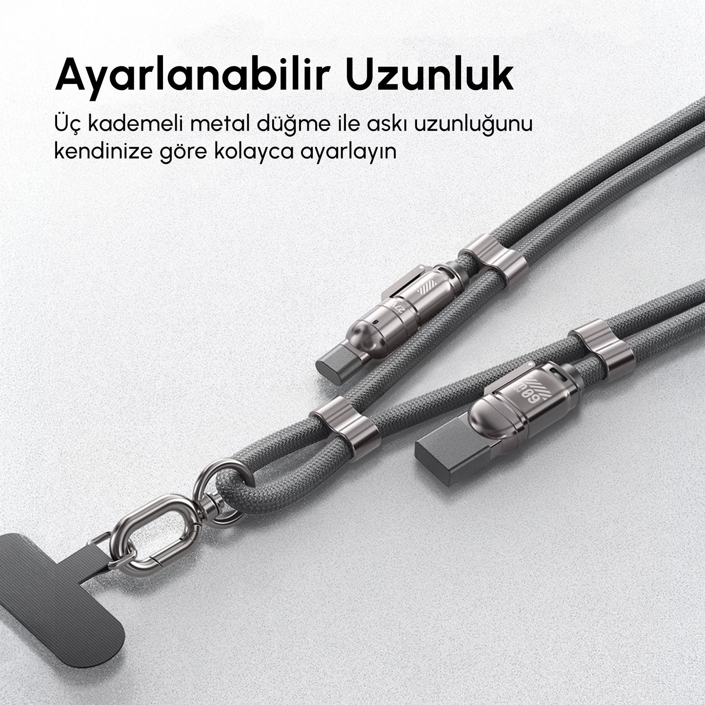 Vendens VD-DCS03 4'ü 1 Arada Premium Hızlı Şarj Kablosu | Type-C, Lightning