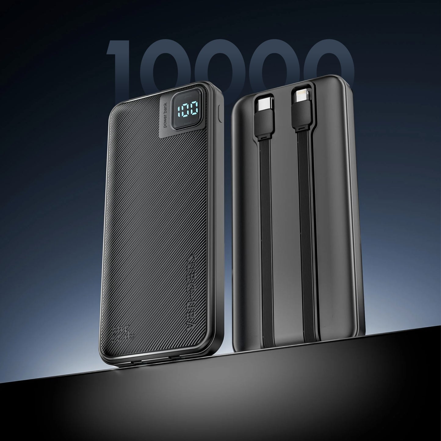 Vendens VD-PB060 Dahili Kablolu Powerbank 10000 mAh | 22.5W Hızlı Şarj & LED Ekran