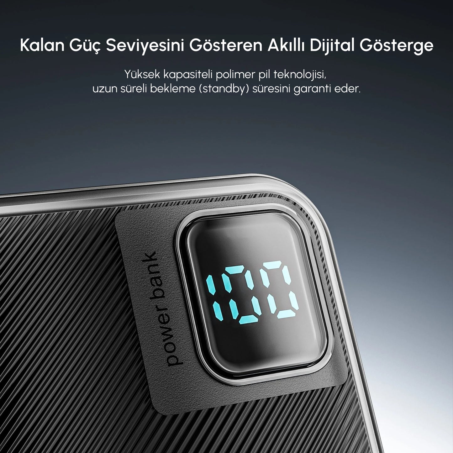 Vendens VD-PB060 Dahili Kablolu Powerbank 10000 mAh | 22.5W Hızlı Şarj & LED Ekran